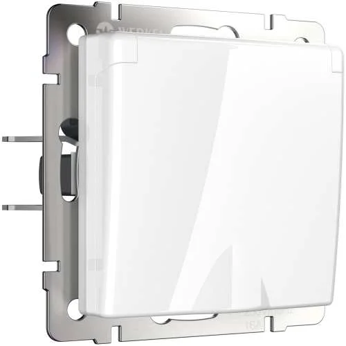 Механизм розетки 1-м с/з с/ш с крышкой 16А IP44 (белый) Werkel W1171201