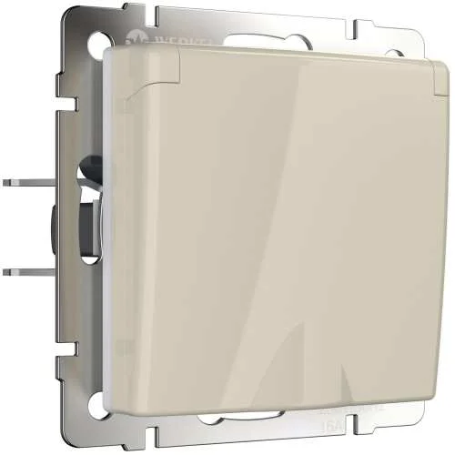 Механизм розетки 1-м с/з с/ш с крышкой 16А IP44 (сл.к.) Werkel W1171203