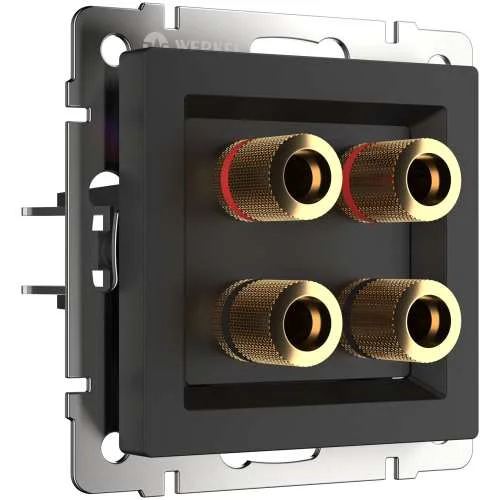 Механизм розетки акустической х4 (черный матовый) Werkel W1185008