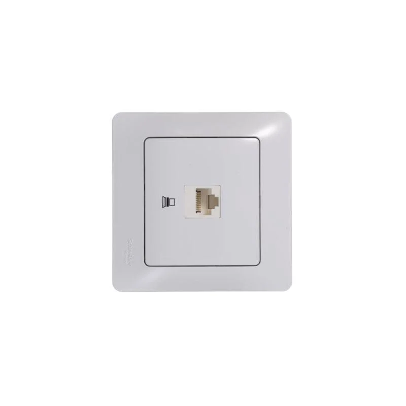 Механизм розетки RJ45 кат.5е UTP Glossa (белый) SchE GSL000181K