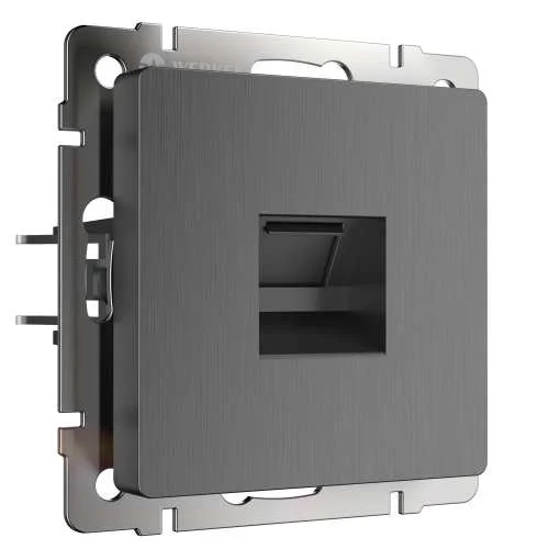 Механизм розетки RJ45 кат.5е UTP (графит рифленый) Werkel W1181004