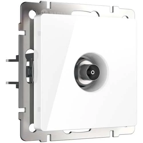 Механизм розетки TV проходная (белый) Werkel WL01-TV-2W *
