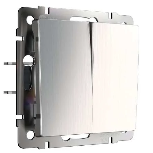 Механизм выключателя 2-кл. 10А (глянц. никель) Werkel W1120002