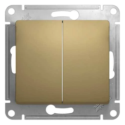 Механизм выключателя 2-кл. с/п GLOSSA 10А IP20 10AX титан SchE GSL000451