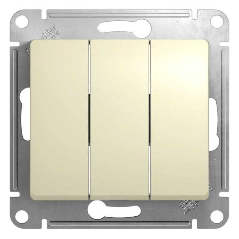 Механизм выключателя 3-кл. Glossa 10A (бежевый) SchE GSL000231 *