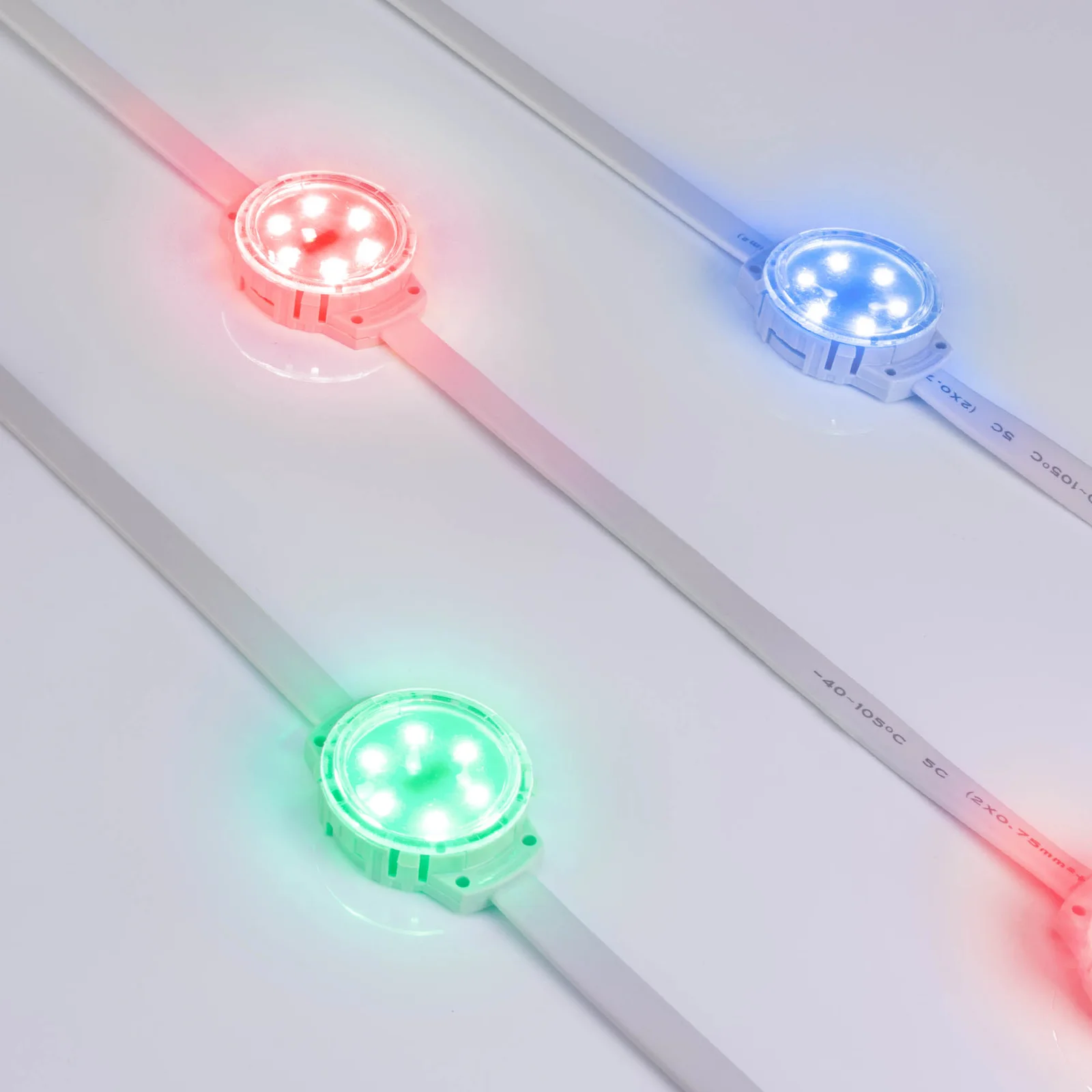 Модуль управляемый SOLEX-DMX-3535-6-24V RGB 120deg (D40x16mm, 1.5W, IP67) (, -)