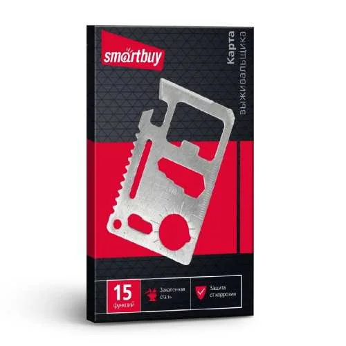 Набор инструментов-карточка, 15 функций, размеры 45х70 Smartbuy tools (SBT-PSK-2)