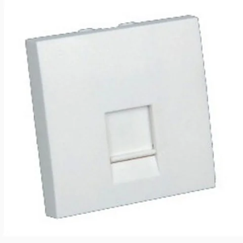 Накладка для гнезда RJ45 (RJ12) 45*45 в коробку (арт.72914) о/п Экопласт (белый) 853204