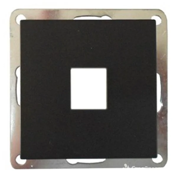 Накладка (суппорт) для механизма телеф. (комп.) 60*60 в кабель-канал Ecoplast 866108 черный