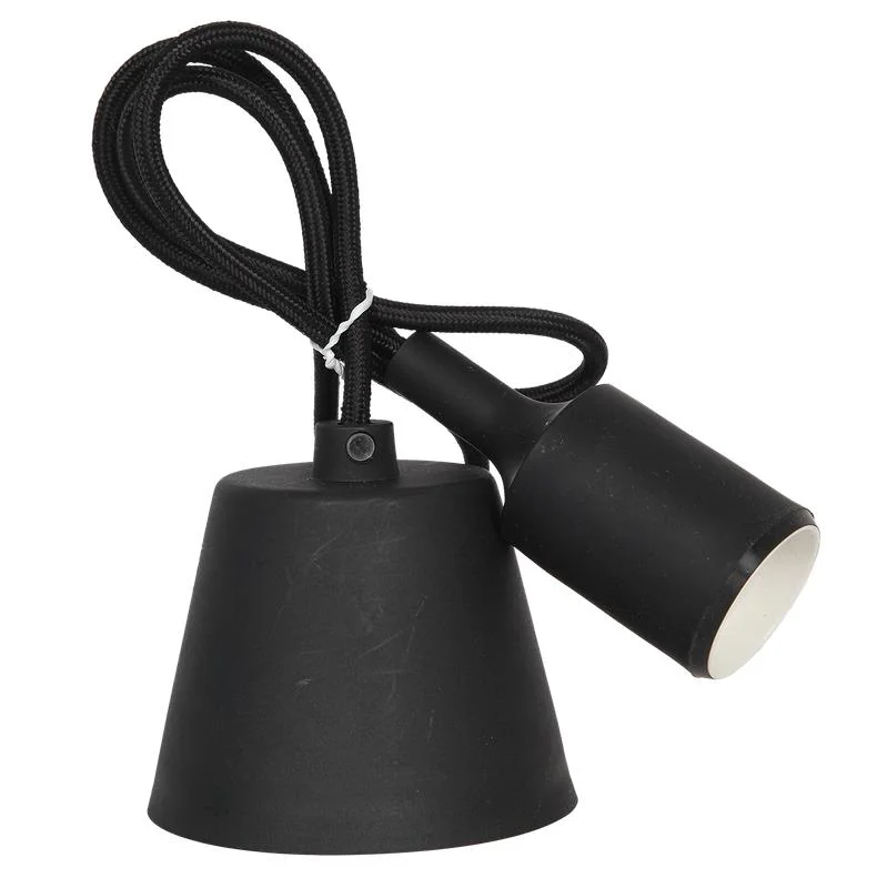 Патрон E27 со шнуром для LED-UFO силикон черный 1м 8691 ASD/inHome