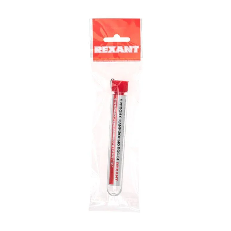 Припой с канифолью 10 гр.d=1.0 мм (Sn60 Pb40 Flux 2.2%) REXANT 09-3101 — фото 8
