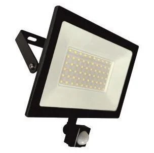 Прожектор с/д LE LED FL IR 100W BLACK 7500Lm IP65 холодный белый (с сенсором) 214х225х60