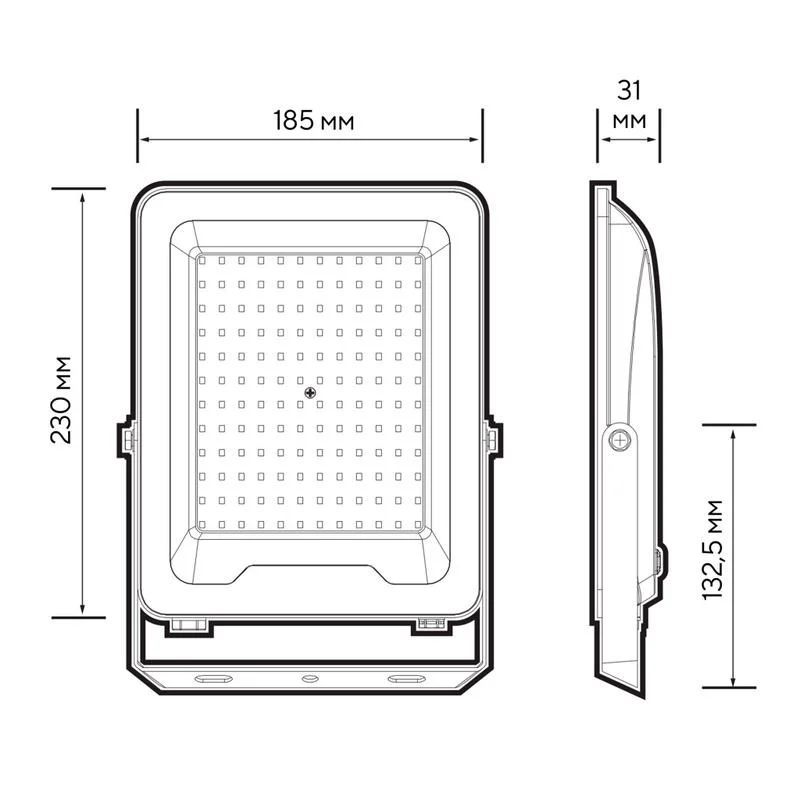 Прожектор светод. PFL- V 100w 6500K 9000Лм (217х244х33) IP65 Jazzway — фото 9