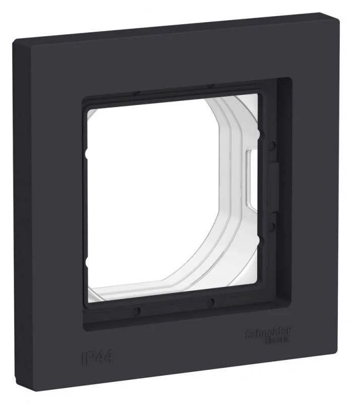 Рамка 1-м AtlasDesign Aqua IP44 (карбон) SchE ATN441001