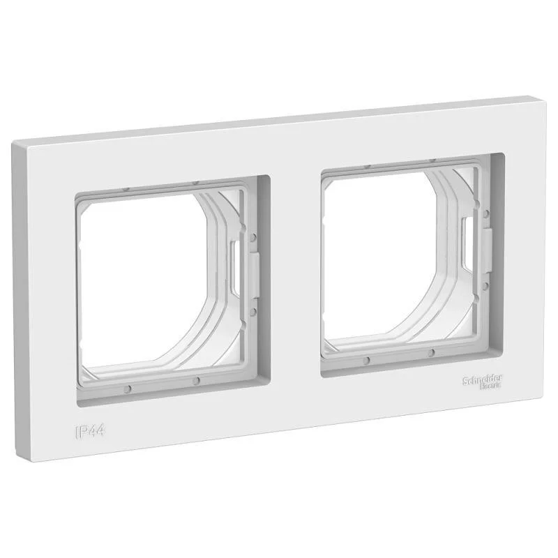Рамка 2-м AtlasDesign Aqua IP44 (белая) SchE ATN440102