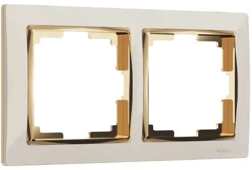 Рамка 2-м Snabb (сл. к./вставка золото) Werkel W0021932