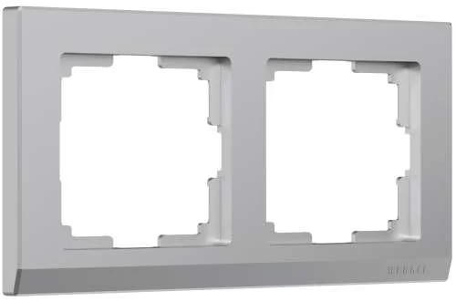 Рамка 2-м Stark (серебро) Werkel W0021806