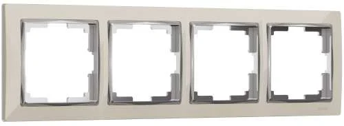Рамка 4-м Snabb (сл. к./вставка хром) Werkel W0041903
