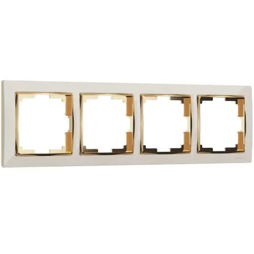 Рамка 4-м Snabb (сл. к./вставка золото) Werkel W0041932