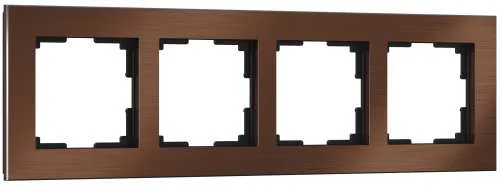 Рамка металл.4-м Aluminium (коричневый алюмин.) Werkel W0041714