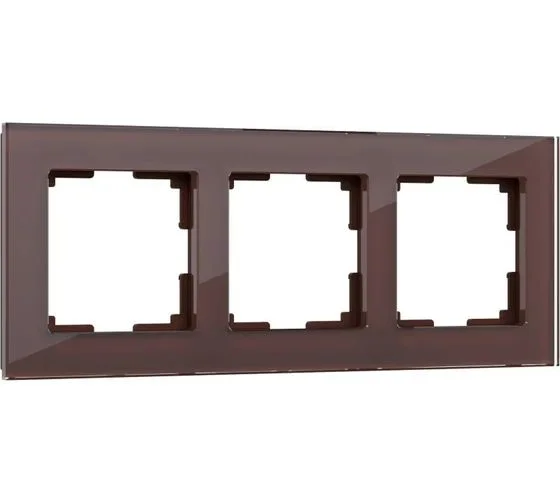 Рамка стекло 3-м Favorit (мокко) Werkel W0031118