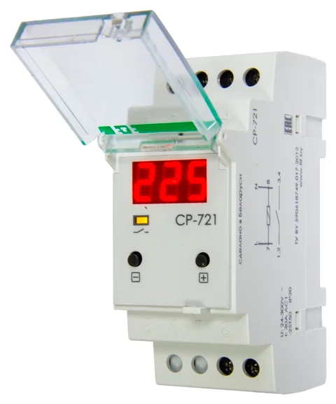 Реле контроля напряжения CP-721 ЕА04.009.003 150-450В 30А 1Z IP20 однофазное, микропроцессорный, циф