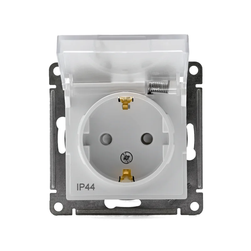 Розетка 1-м СП с/з шторк/прозр.крышк. AtlasDesign Aqua 16А IP44 механизм бел. SE ATN440146 — фото 6