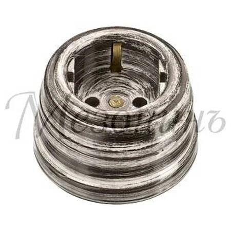 Розетка фарфор 1-м с/з Art-Decor 16А (Art-Black) МезонинЪ GE70301-41