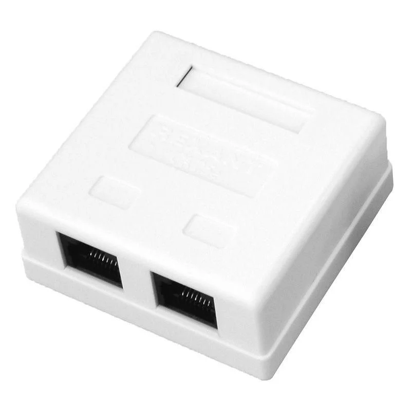 Розетка компьютерная внешняя 2-порта, UTP RJ-45 (8P8C) CAT5e REXANT 03-0151