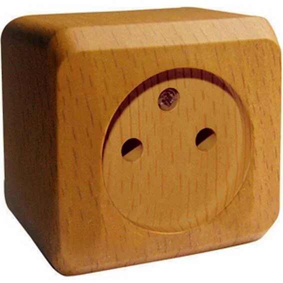 Розетка о/п 1-м б/з Этюд 16А (бук) SchE PA16-001Т *