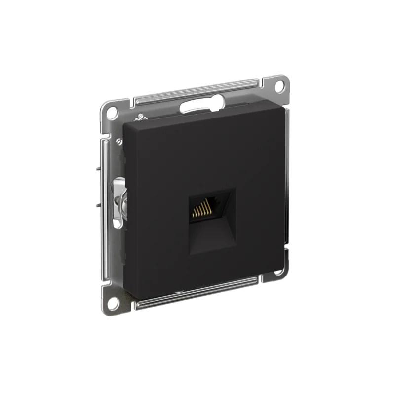 Розетка с/п RJ45 кат.5E AtlasDesign механизм карбон SE ATN001083