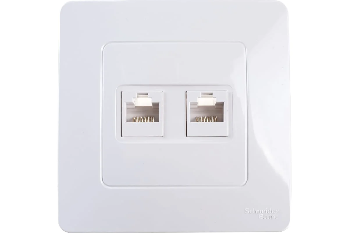 Розетка с/п RJ45 х2 кат.5е UTP Blanca (белый) SchE BLNIS045451