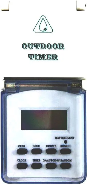 Розетка с таймером (недельная) в защитном корпусе IP 44 3500W/16A 230V, TM23 Арт. 23206