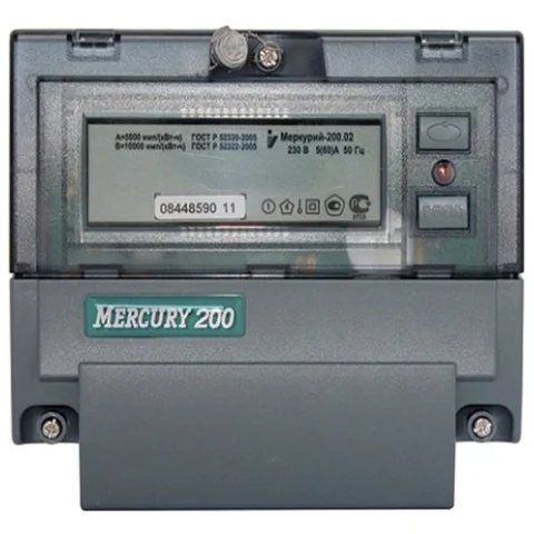 Счетчик 1ф. Меркурий 200.04 многотарифн. 5-50А CAN PLC ЖКИ