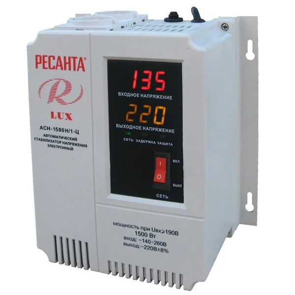 Стабилизатор АСН-1500 Н/1-Ц Ресанта (Цифровой) 63/6/3