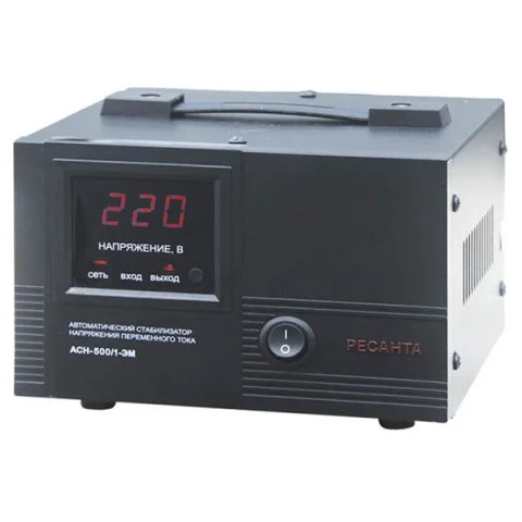 Стабилизатор РЕСАНТА 1ф АСН-500W/1-ЭМ эл.механ. 900/63/1/1