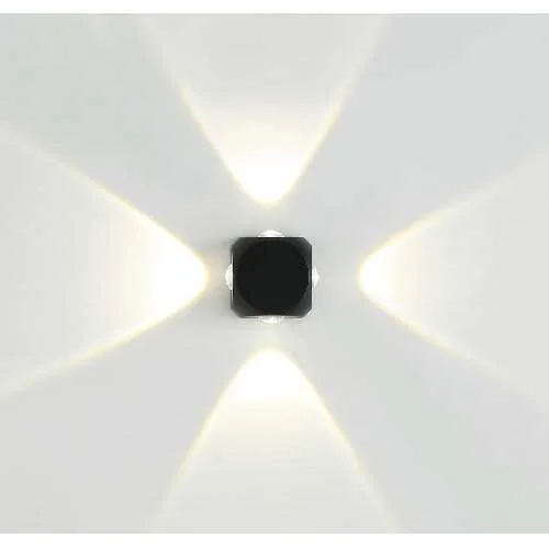 Светильник Cross LED 8Вт 4000К настенный садово-парковый Techno IP54 (черный) IMEX IL.0014.0016-4 BK