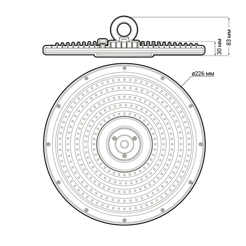 Светильник подвесной светодиодный PHB NLO 02 50w 5000K 90° IP65 (3г.гар) Jazzway — фото 6