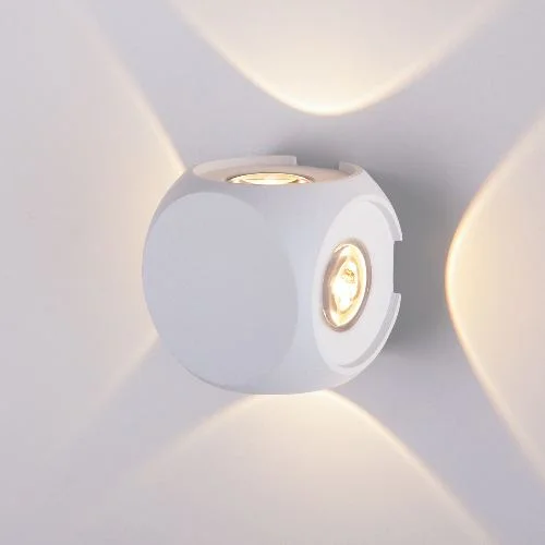 Светильник Сube LED 6Вт 4000К настенный садово-парковый 1504 Techno (бел) Elektrostandard a047185
