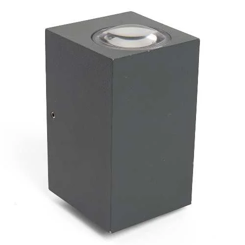 Светильник Techno Бостон настенный садово-парковый DH055 (серый) 6W 3000К 55х55х100мм Feron 48489