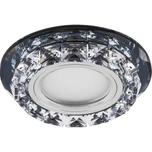 Светильник встраиваемый с/сд подсв. 15LED*2835 SMD 4000K, MR16 50W G5.3, черный, прозр CD878 28822