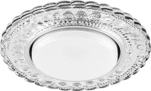 Светильник встраиваемый с/сд подсв. 20LED*2835 SMD 4000K, 15W GX53, без лампы, прозр. CD4024 29538