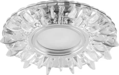 Светильник встраиваемый со светодиодной подсветкой 15LED*2835 SMD 4000K, MR16 50W G5.3, прозр 28894