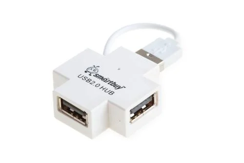USB 2.0 Хаб Smartbuy 6900, 4 порта, белый (SBHA-6900-W)