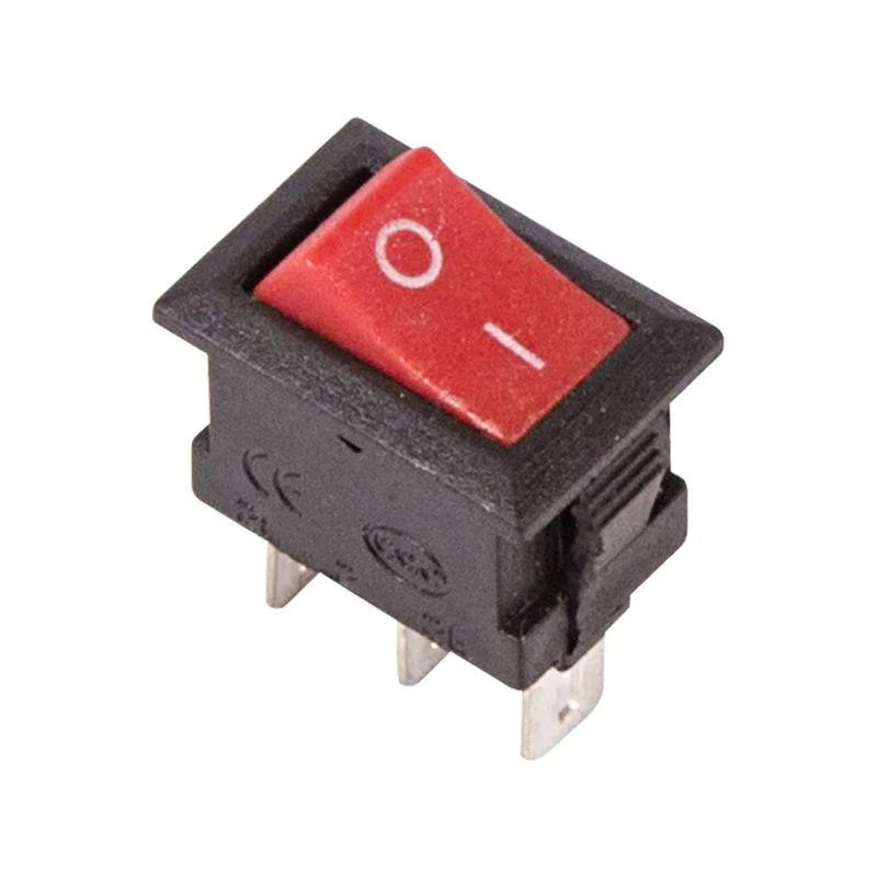 Выключатель клавишный 250V 3А (3с) ON-ON красный Micro REXANT 36-2031