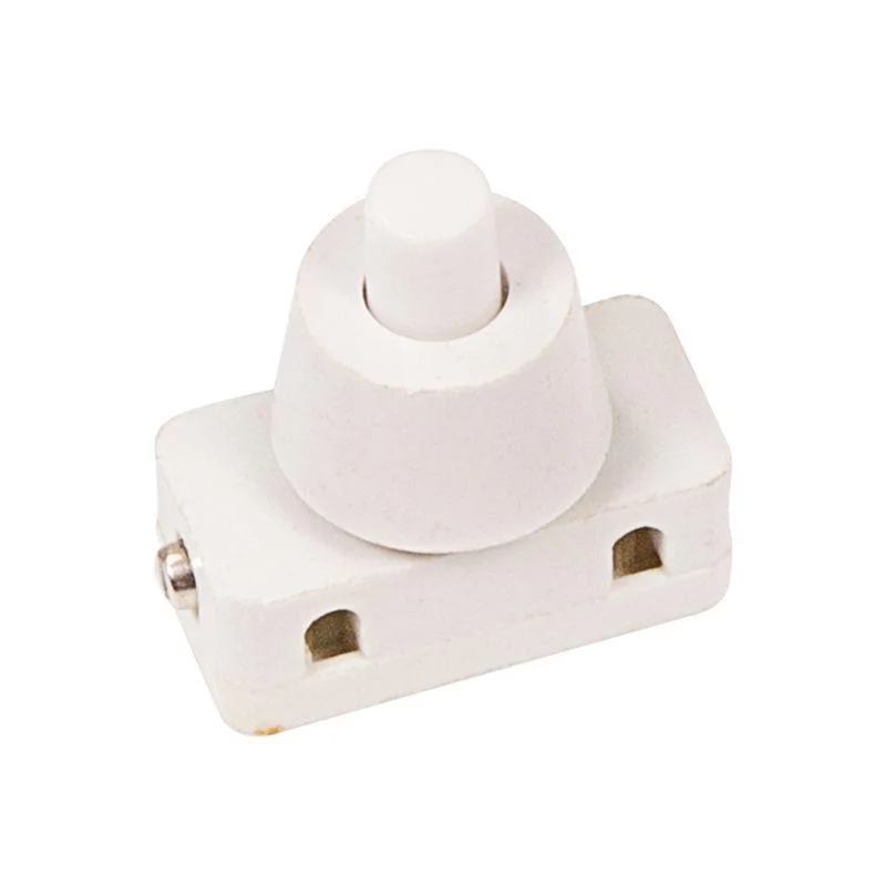 Выключатель-кнопка 250V 2А (2с) ON-OFF белый (PBS-17A) (для настольной лампы) REXANT 36-3012