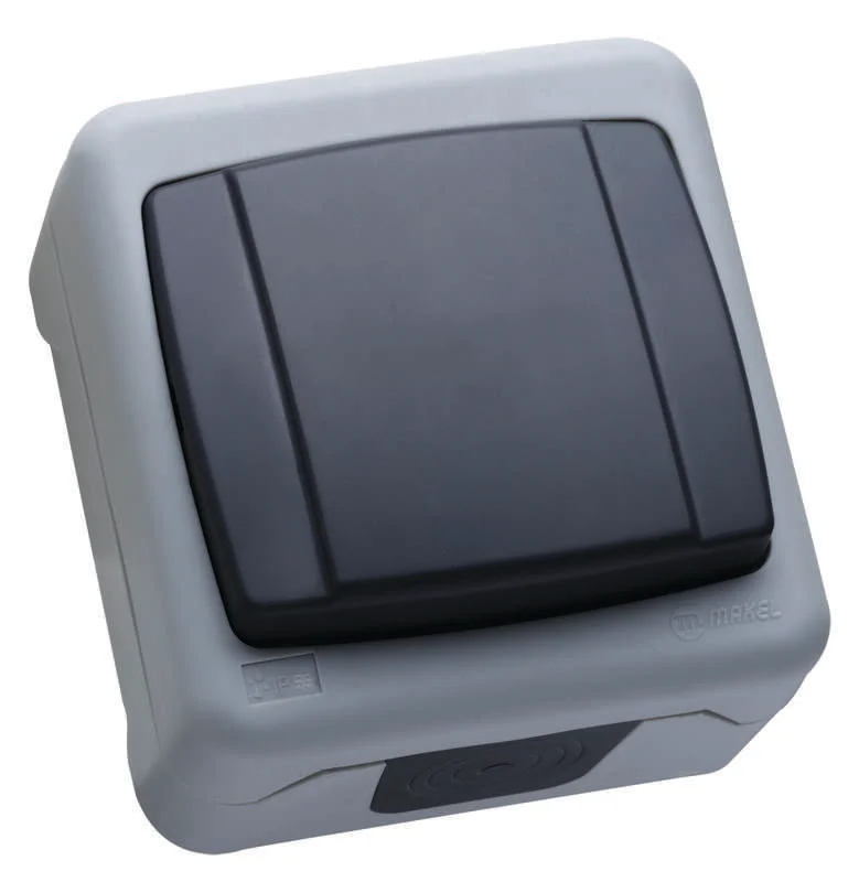 Выключатель о/п 1-кл Nemliyer 10А IP55 (серая) с пружинным зажимом Makel 36064101