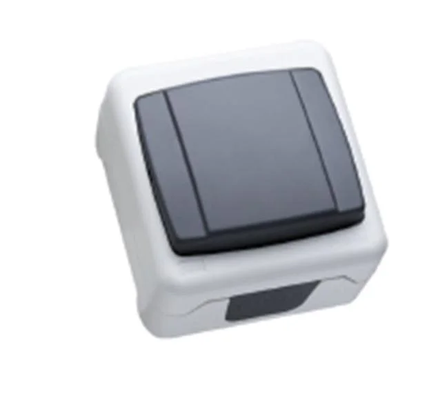 Выключатель о/п 1-кл проходной Nemliyer 10А IP55 (серый) Makel 36064105