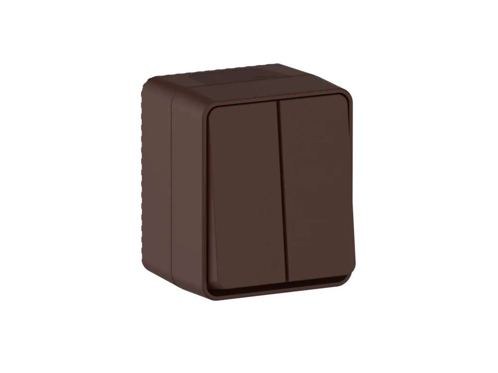 Выключатель о/п 2-кл AtlasDesign Profi54 10А IP54 (коричневый) SchE ATN546051
