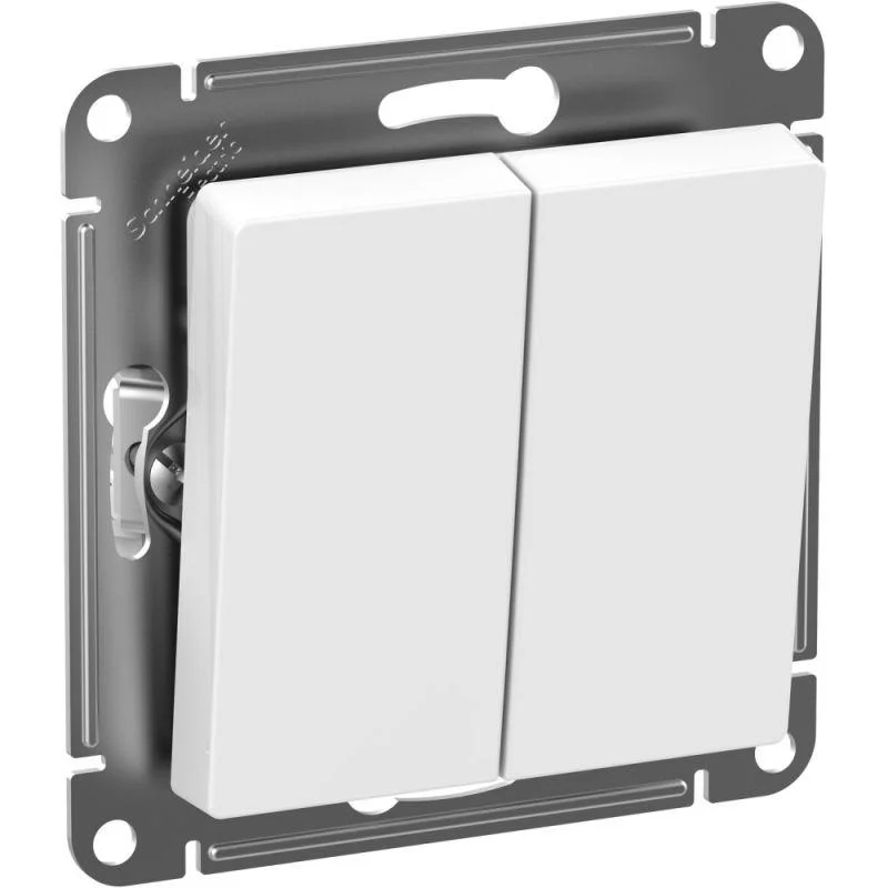 Выключатель с/п 2-кл. Atlasdesign Aqua IP44 (сх. 5) 10AX механизм бел. SE ATN440151